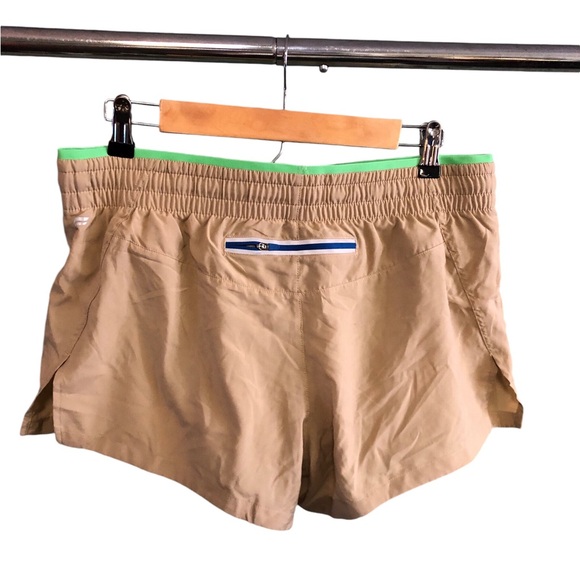 Fabletics Green and Tan Shorts - Picture 2 of 3